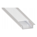 Inbouwprofiel voor LED-strips 1 m zilver/wit