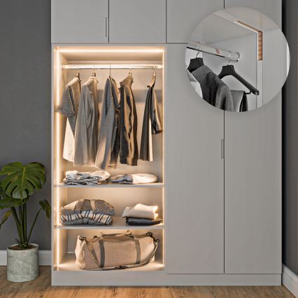 Inbouwprofiel voor LED-strips 1 m zilver/wit