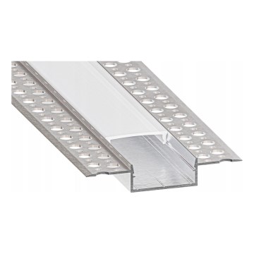 Inbouwprofiel voor LED-strips 1 m, zilver/wit