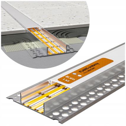 Inbouwprofiel voor LED-strips, 1 m, zilver/wit