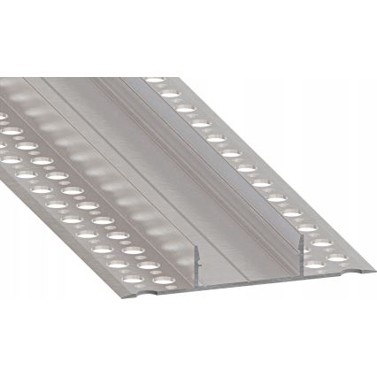 Inbouwprofiel voor LED-strips, 1 m, zilver/wit