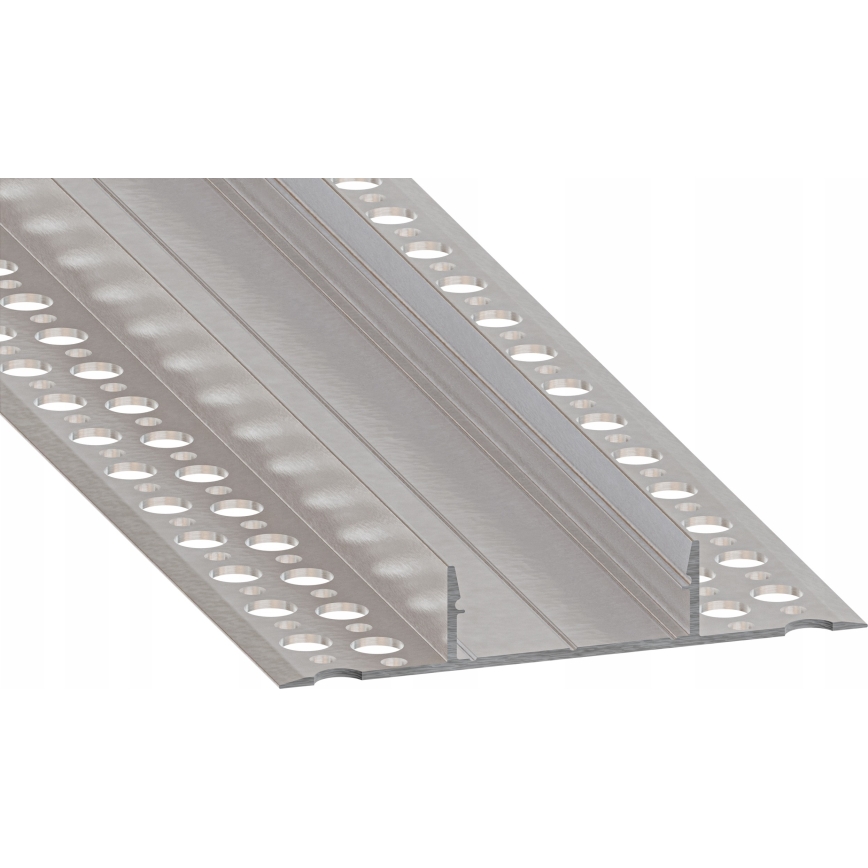Inbouwprofiel voor LED-strips, 1 m, zilver/wit