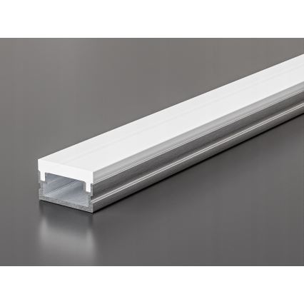 Inbouwprofiel voor LED-strips 1 m zilver/wit