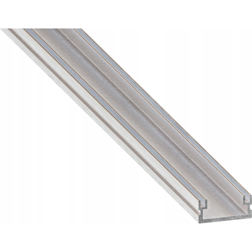 Inbouwprofiel voor LED-strips 1 m zilver/wit
