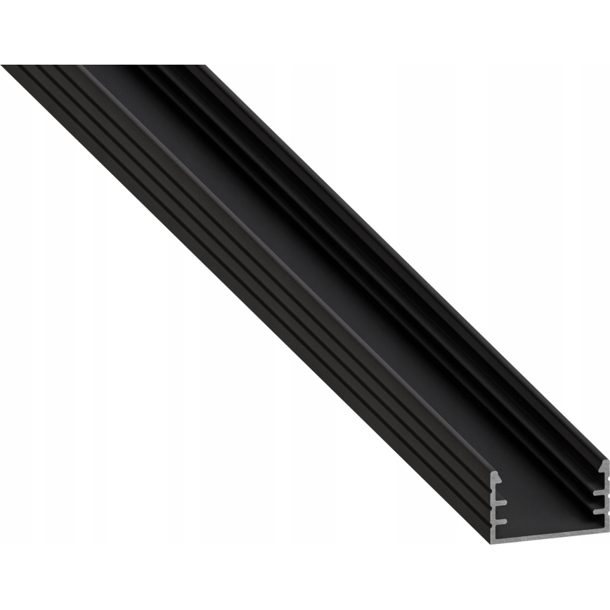 Inbouwprofiel voor LED-strips, 1 m, zwart/wit