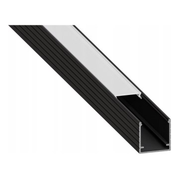 Inbouwprofiel voor LED-strips 1 m zwart/wit