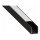 Inbouwprofiel voor LED-strips 1 m zwart/wit