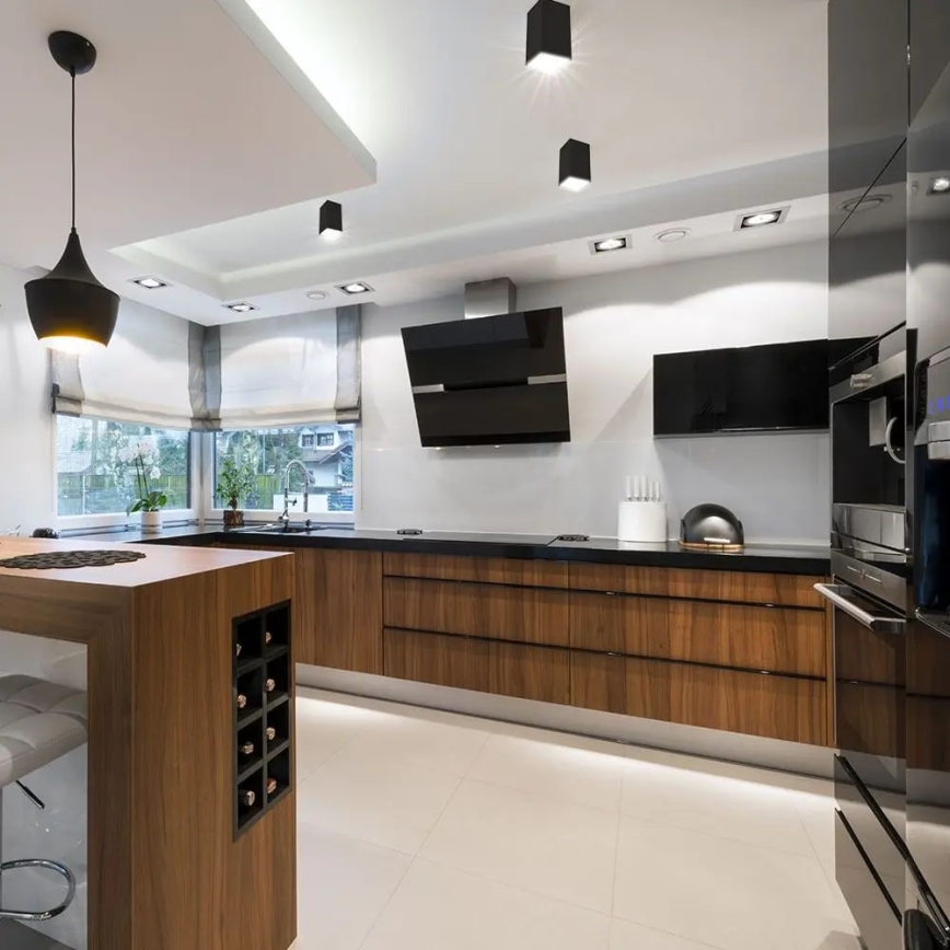 Inbouwspot 1xGU10/35W/230V zwart/zilver