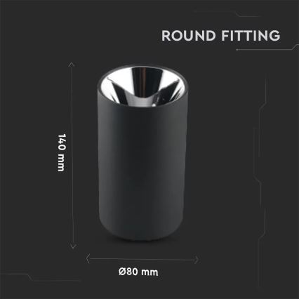Inbouwspot 1xGU10/35W/230V zwart/zilver