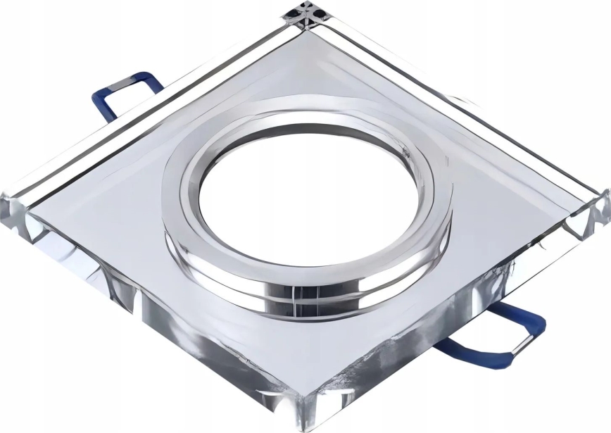 Inbouwspot 1xGU10/MR16/10W/230V 9x9 cm glanzend chroom