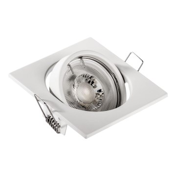 Inbouwspot 1xGU10/MR16/10W/230V 9x9 cm wit