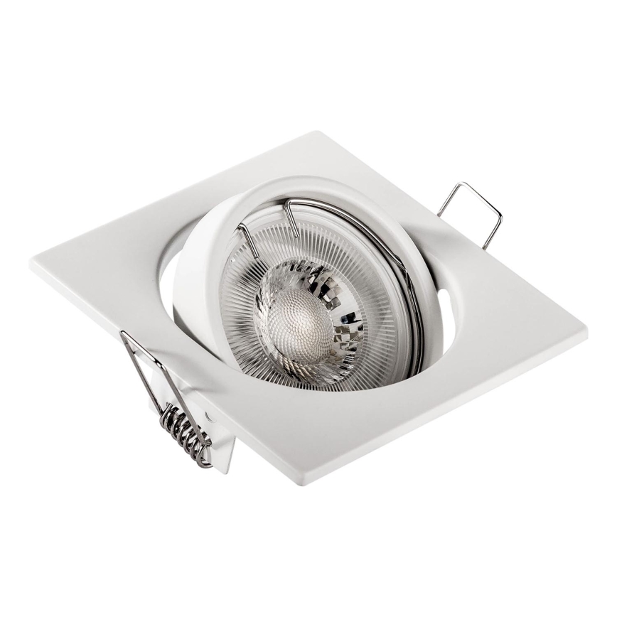 Inbouwspot 1xGU10/MR16/10W/230V 9x9 cm wit