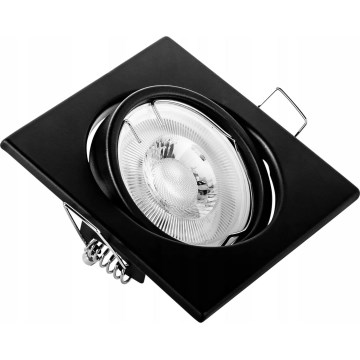 Inbouwspot 1xGU10/MR16/10W/230V 9x9 cm zwart