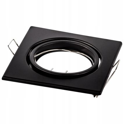 Inbouwspot 1xGU10/MR16/10W/230V 9x9 cm zwart