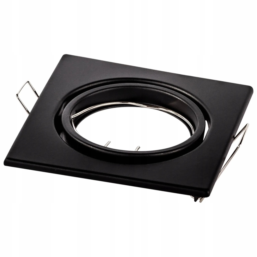 Inbouwspot 1xGU10/MR16/10W/230V 9x9 cm zwart