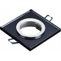 Inbouwspot 1xGU10/MR16/10W/230V 9x9 cm zwart