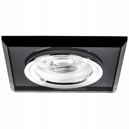 Inbouwspot 1xGU10/MR16/10W/230V 9x9 cm zwart