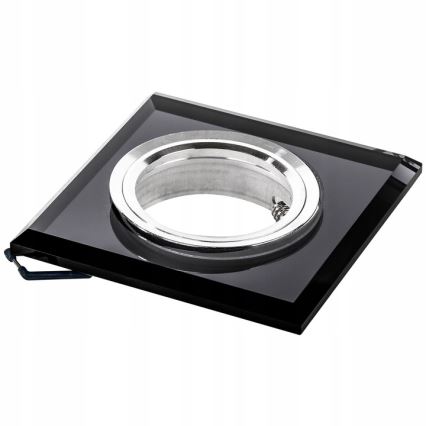 Inbouwspot 1xGU10/MR16/10W/230V 9x9 cm zwart