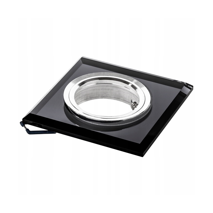 Inbouwspot 1xGU10/MR16/10W/230V 9x9 cm zwart