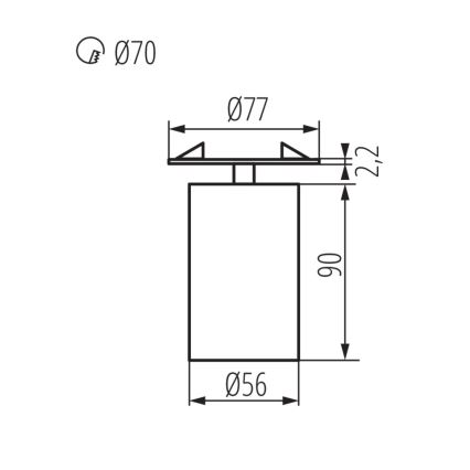 Inbouwspot CHIRO 1xGU10/35W/230V zwart