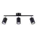 Inbouwspot LEMMI 3xGU10/40W/230V zwart
