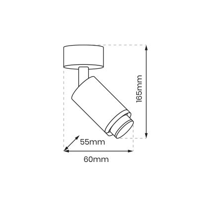Inbouwspot MICA 1xGU10/25W/230V wit