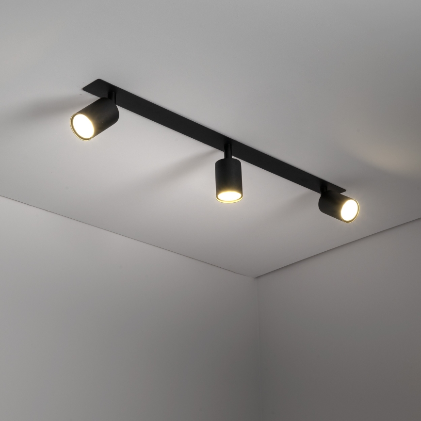 Inbouwspot NEX 3xGU10/10W/230V zwart