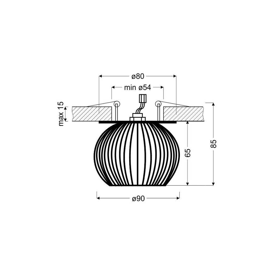 Inbouwspot SK 93 1xG9/40W/230V wit