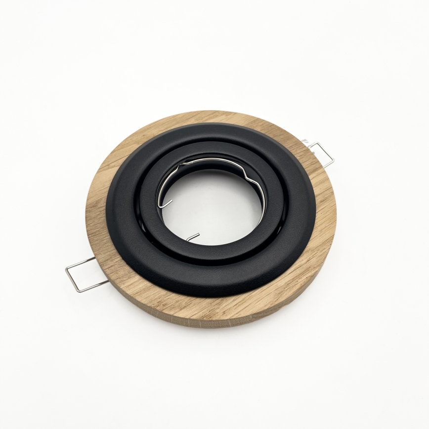 Inbouwspot TOBBY 1xGU10/20W/230V Ø 11,5 cm eiken/zwart