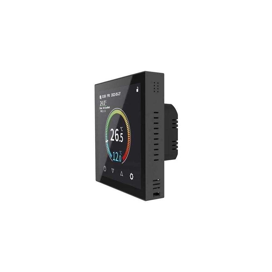 Inbouwthermostaat 230V, zwart, Tuya Wi‑Fi