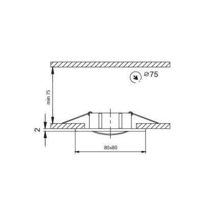 Inbouwverlichting 1xGU5,3/50W/12V mat chroom