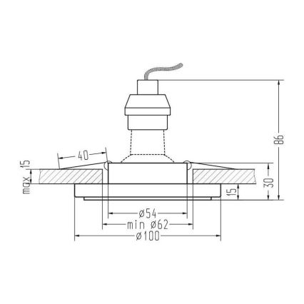 Inbouwverlichting EYE 1xGU10/35W/230V