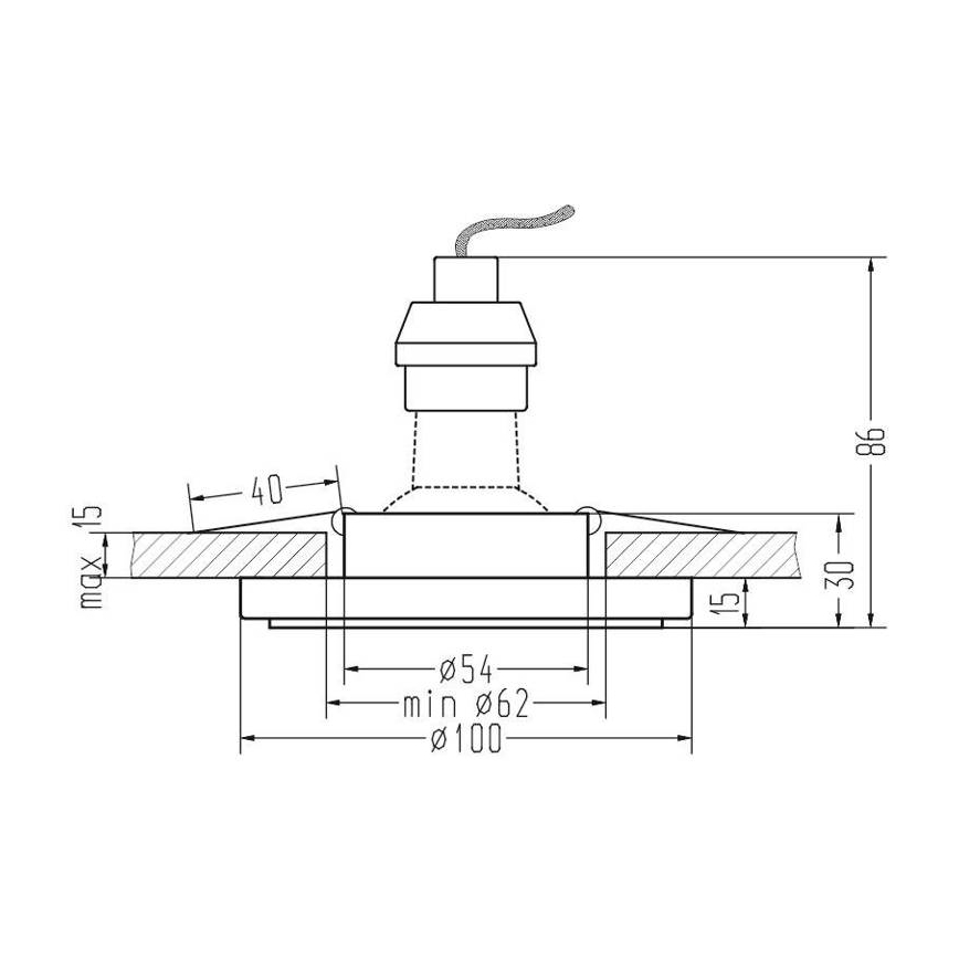 Inbouwverlichting EYE 1xGU10/35W/230V
