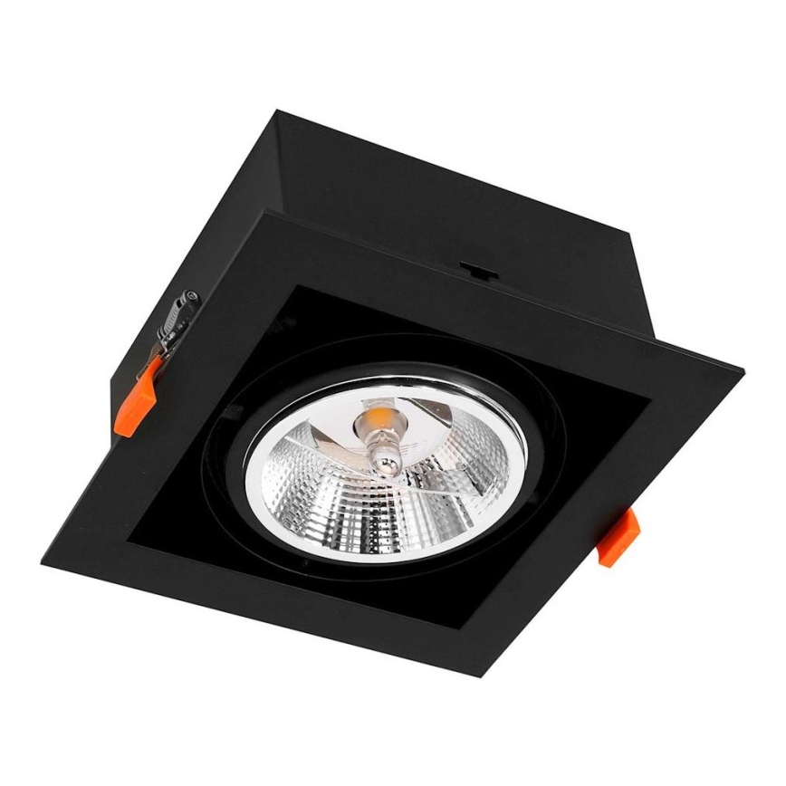 Inbouwverlichting PLAZA AR111 1xGU10/12W/230V zwart