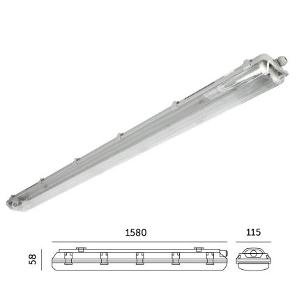 Industrie TL-Buis 2xG13/22W/230V IP65