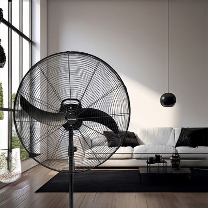 Industriële staande ventilator 115W/230V 188 cm zwart