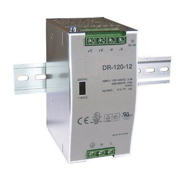 Industriële stroombron voor DIN-rail 120W/12V/230V