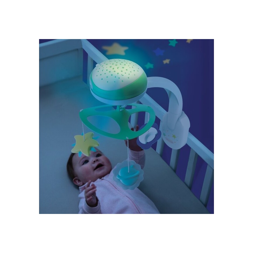 Infantino - Berceau pour bébé portable avec melody 3en1 3xAA vert