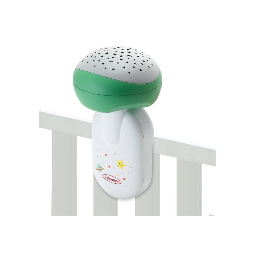 Infantino - Berceau pour bébé portable avec melody 3en1 3xAA vert