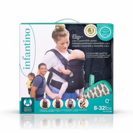 Infantino - Draagzak FLIP ADVANCED 4in1 zwart