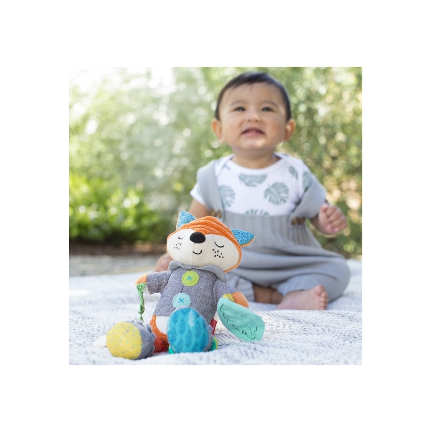 Infantino - Jouet en peluche avec anneaux de dentition 30 cm male renard