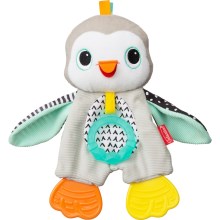Infantino - Jouet en peluche avec anneaux de dentition pingouin
