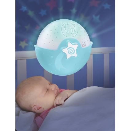 Infantino - Kinderlampje met projector 3xAA blauw