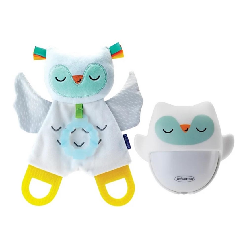 Infantino - Lampe de chevet avec peluche phosphorescente Owl