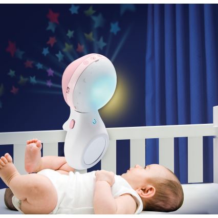 Infantino - Muziekmobiel 3-in-1 voor wieg met melodie 3xAAA roze