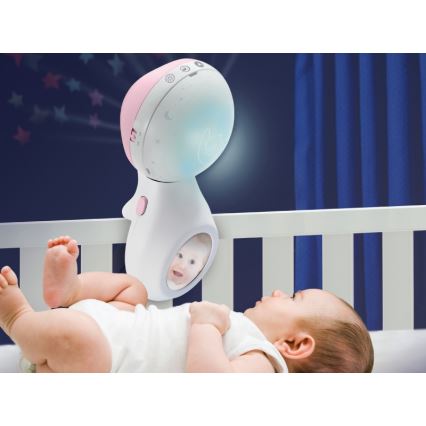 Infantino - Wieg mobiel met melodie en projector 3in1 3xAAA roze