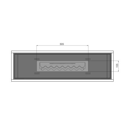 InFire - BIO open haard 100x47 cm 3kW industrieel