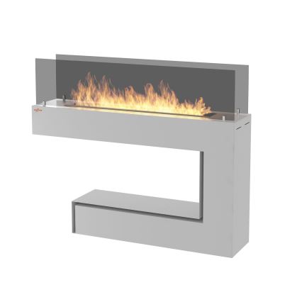 InFire - BIO open haard 110x85,5 cm 3kW wit