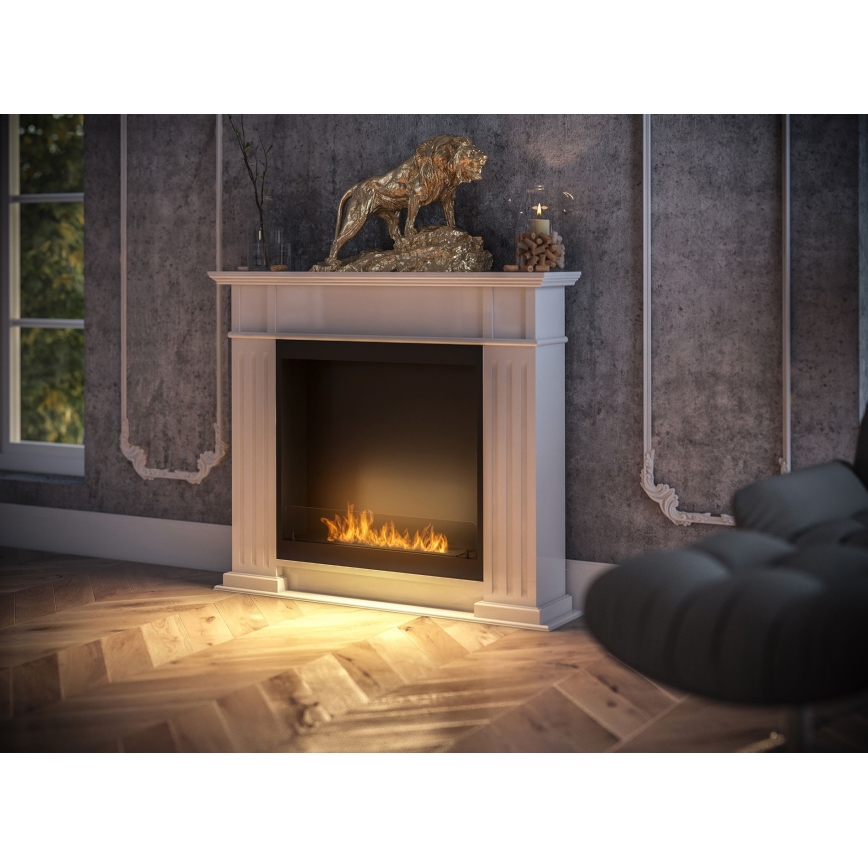 InFire - BIO open haard 115x100 cm 3kW wit