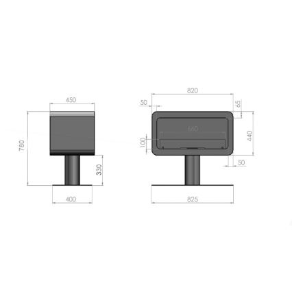 InFire - BIO open haard 82,5x78 cm 3kW wit